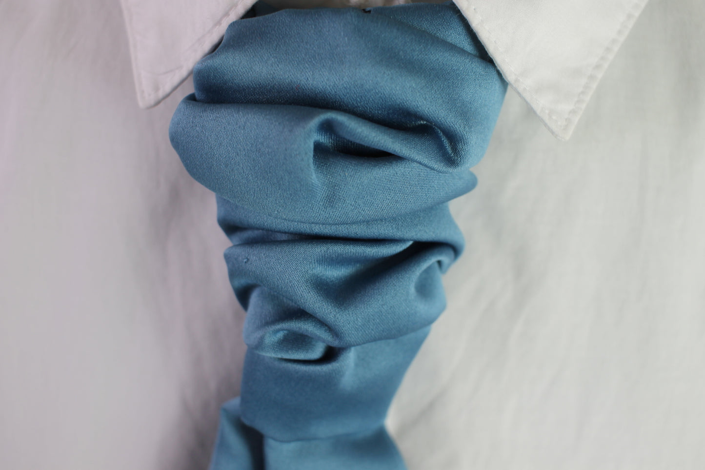 Vintage Formal Tailor pre-tied blue green wedding cravat adjustable