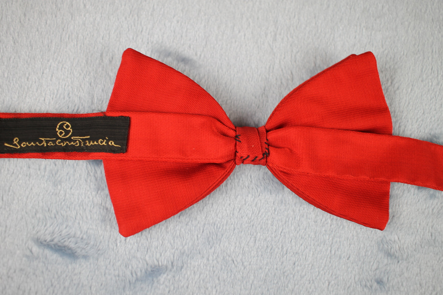 Vintage Santa Carstuicia pre-tied red velcro bow tie one size