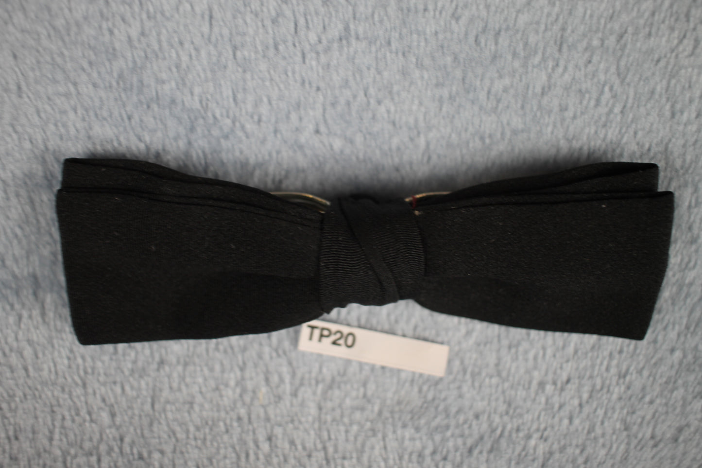 Vintage classic black clip on bow tie