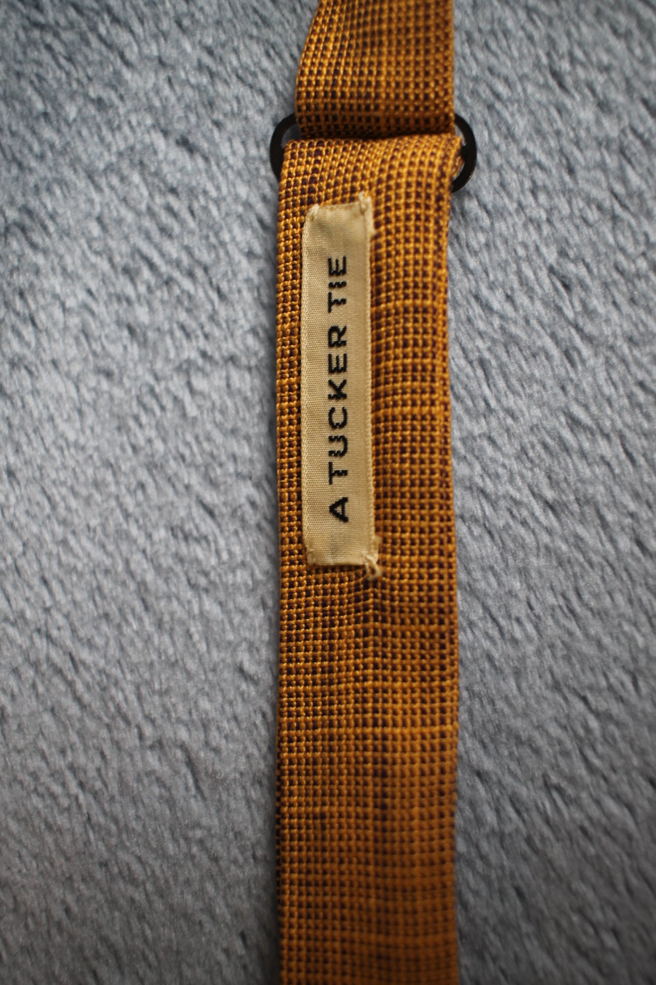 Vintage A Tucker Tie self tie straight end skinny bow tie