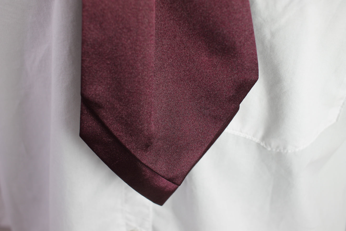 Vintage pre-tied dark red purple wedding satin cravats